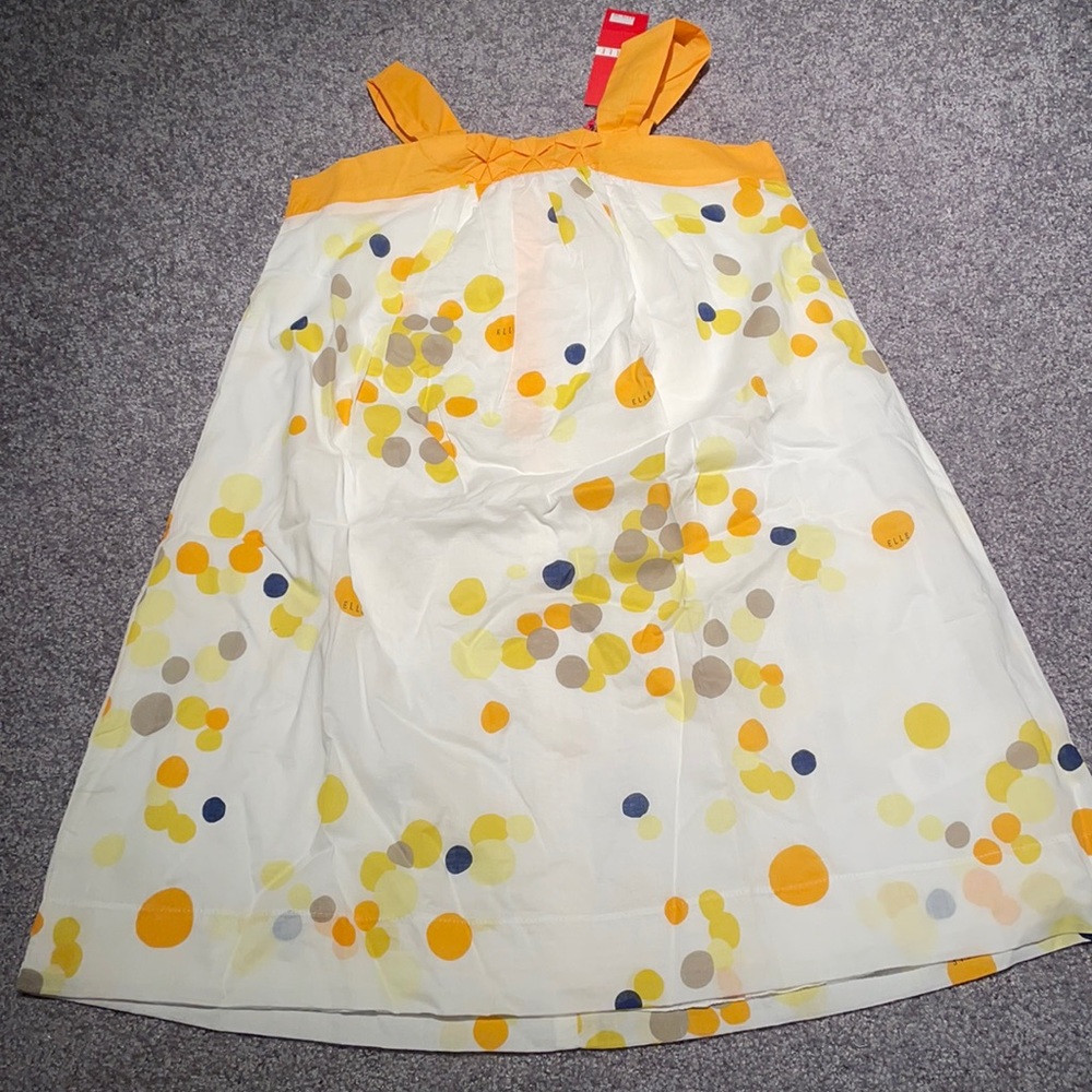 NWT ELLE Girls Cotton Summer Dots Dress